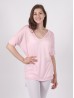 Breathable V Neck High-Low Short Sleeved Loose Top